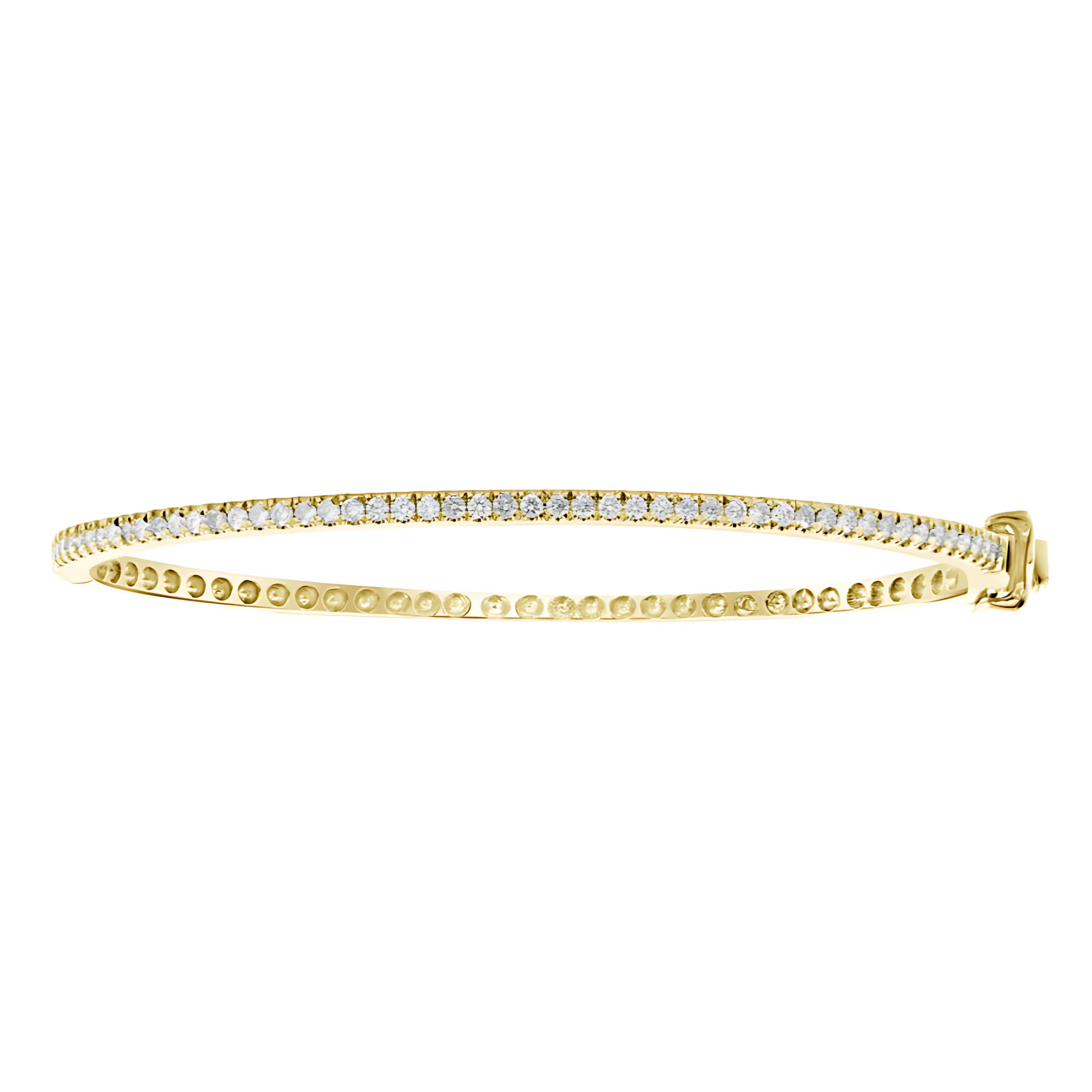 14 Karat .50ct Diamond Eternity Bangle Bracelet