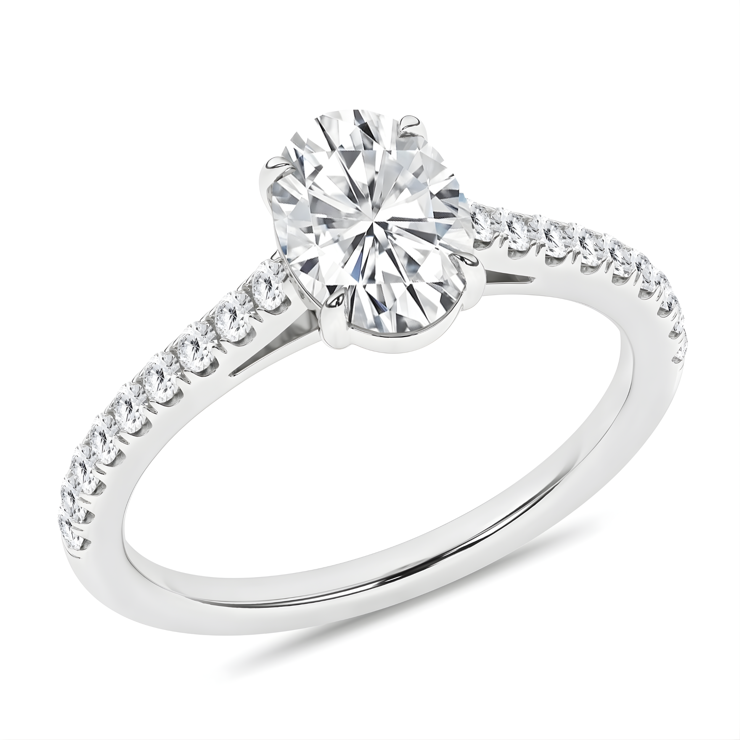 Lab-Grown Classic Engagement Ring (Oval)