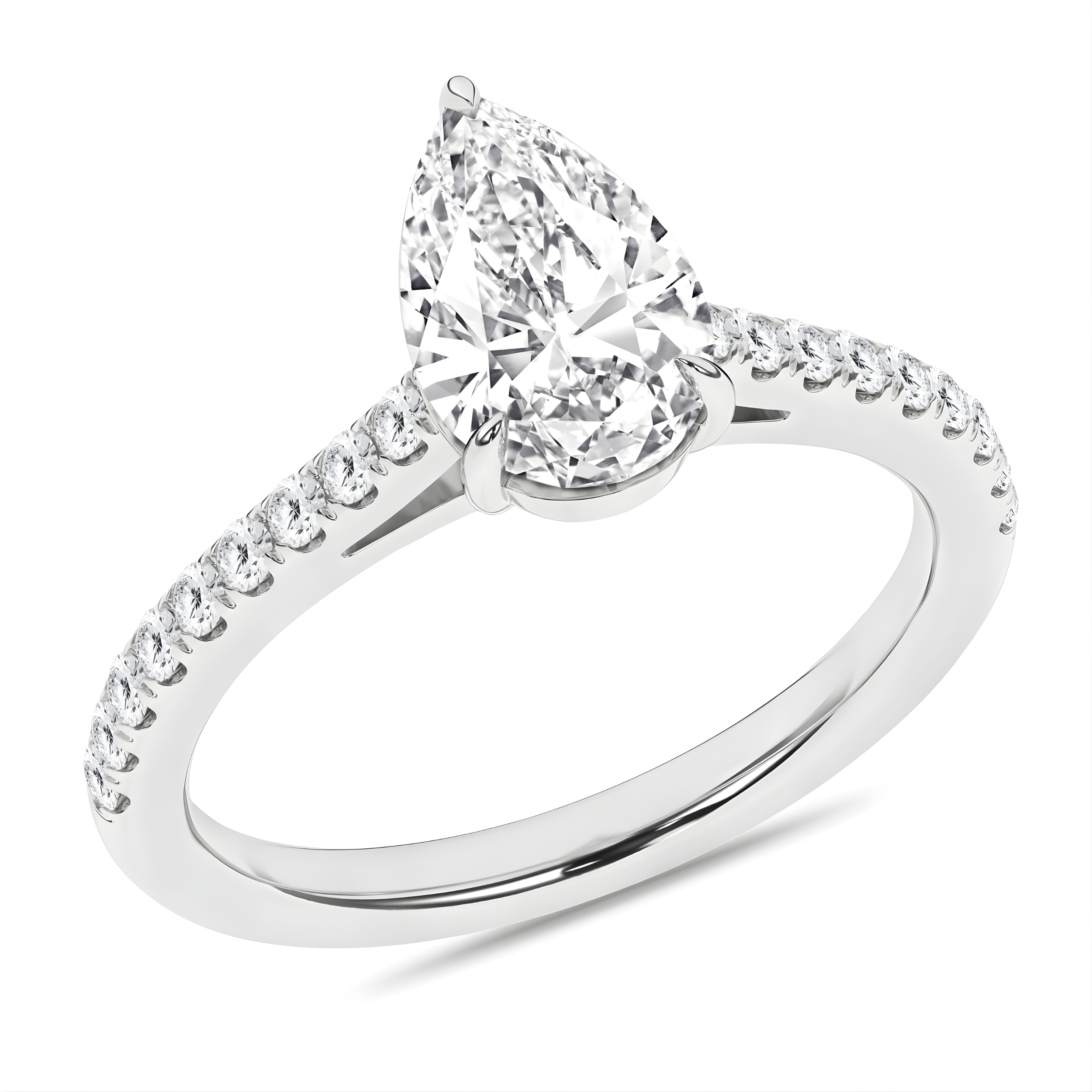 Lab-Grown Classic Engagement Ring (Pear)