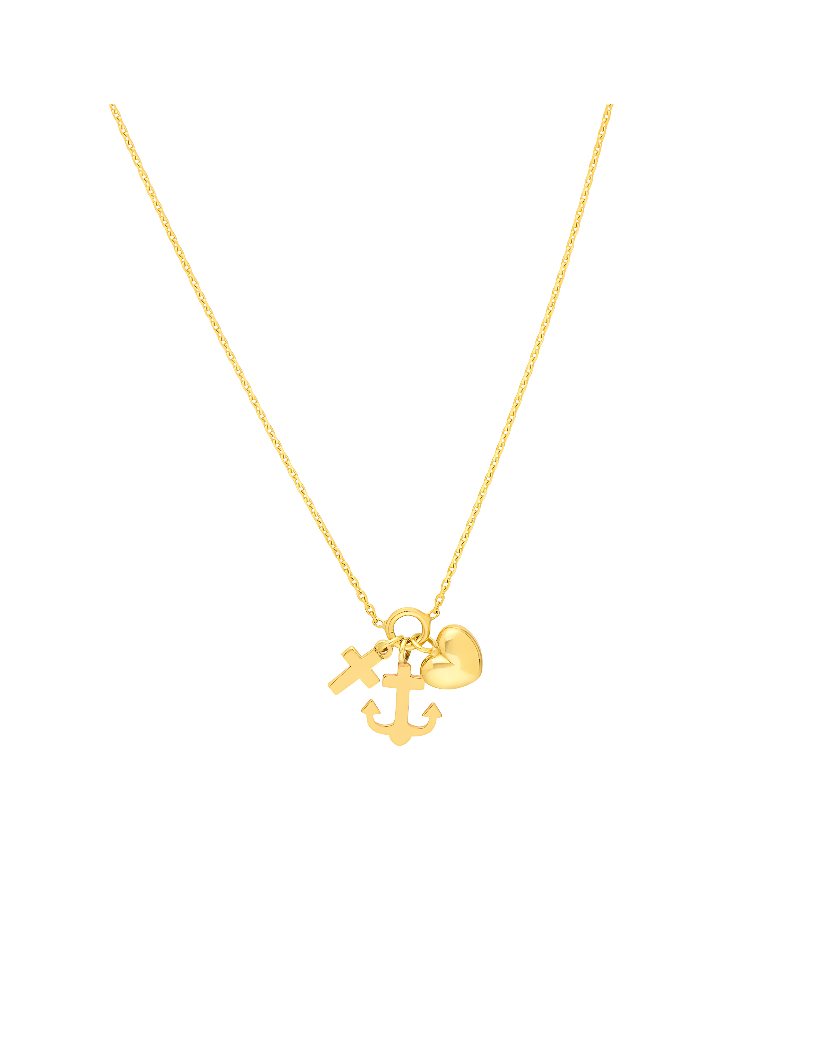 Heart/Anchor/Cross Trio Necklace