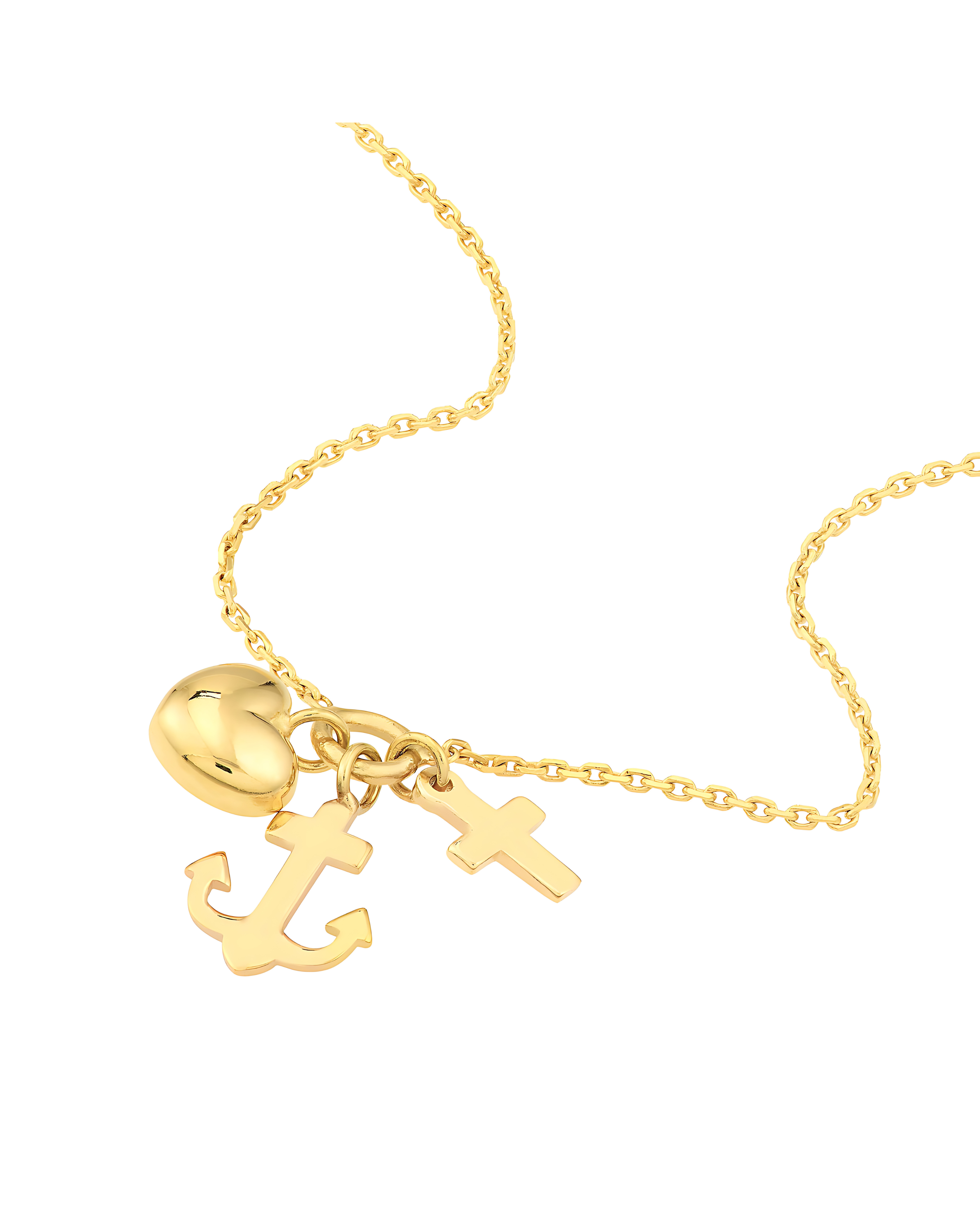 Heart/Anchor/Cross Trio Necklace