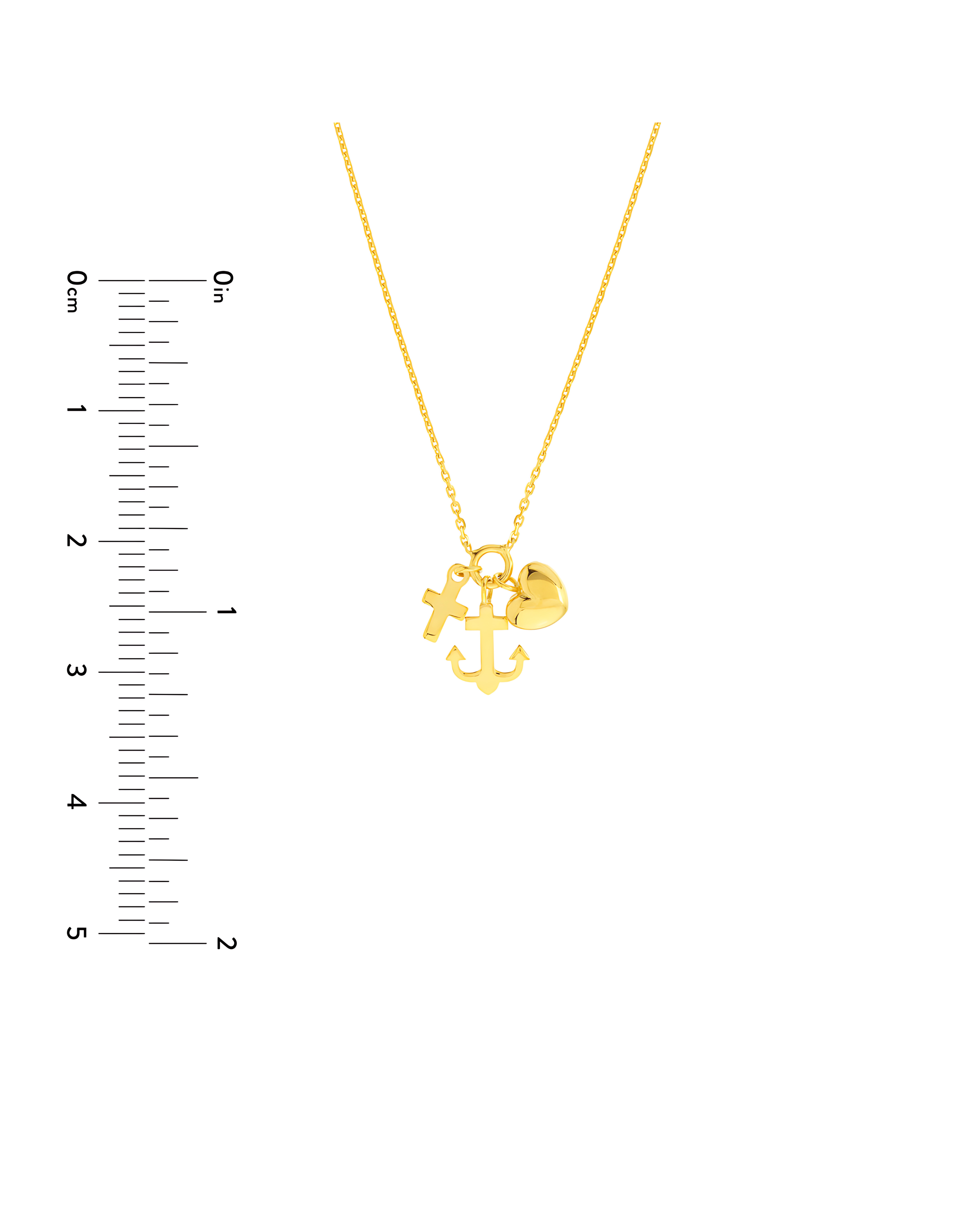 Heart/Anchor/Cross Trio Necklace