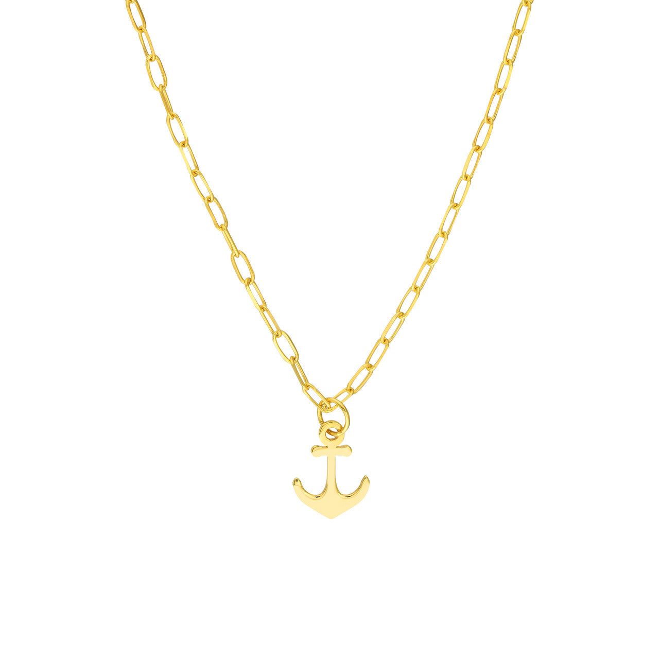 Anchor Paperclip Necklace