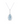 Aquamarine Diamond Halo Necklace