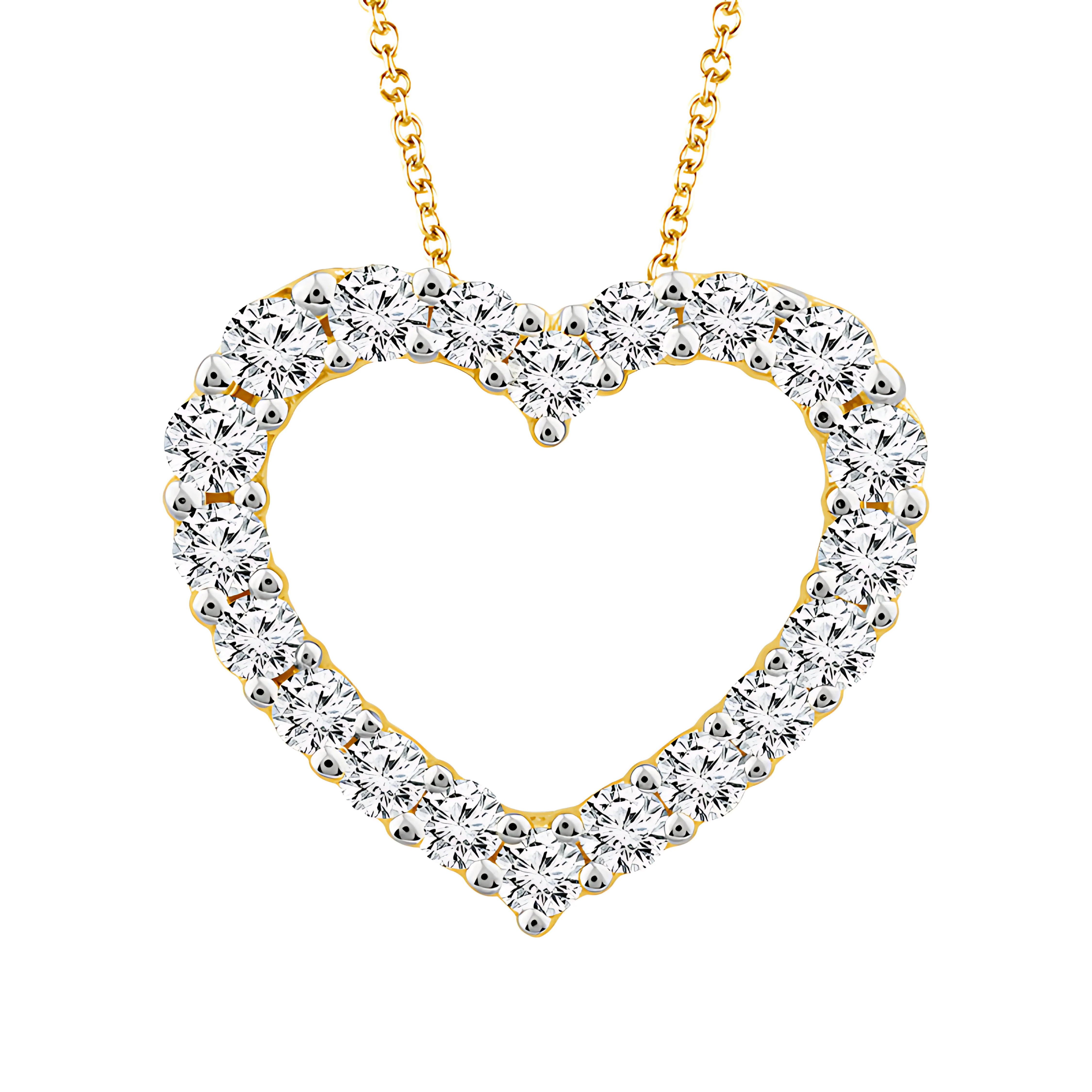 Heart Shaped Diamond Pendant