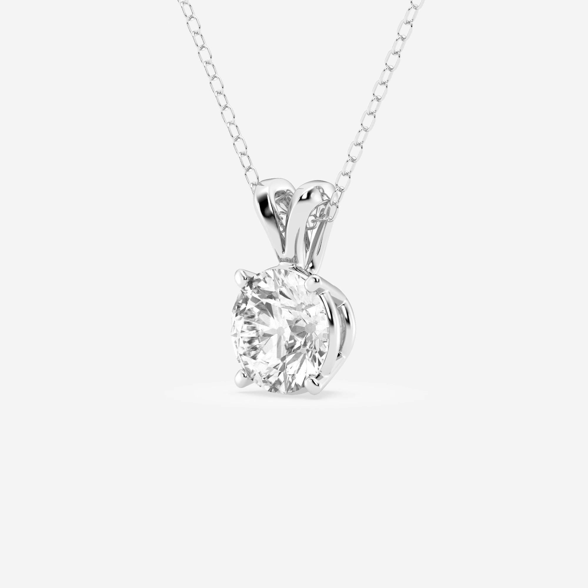 Lab Grown Round Diamond Solitaire Pendant