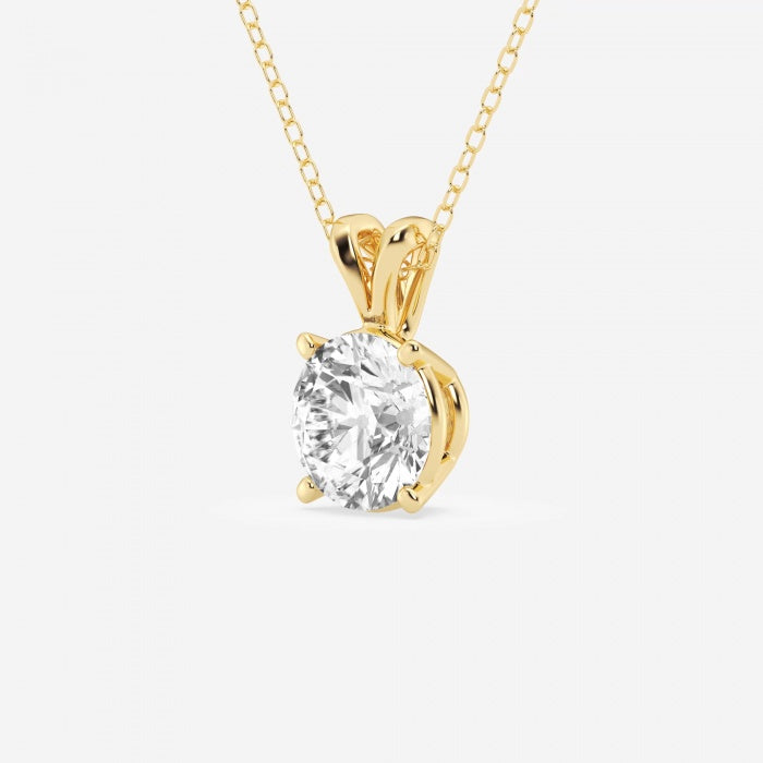 Lab Grown Round Diamond Solitaire Pendant