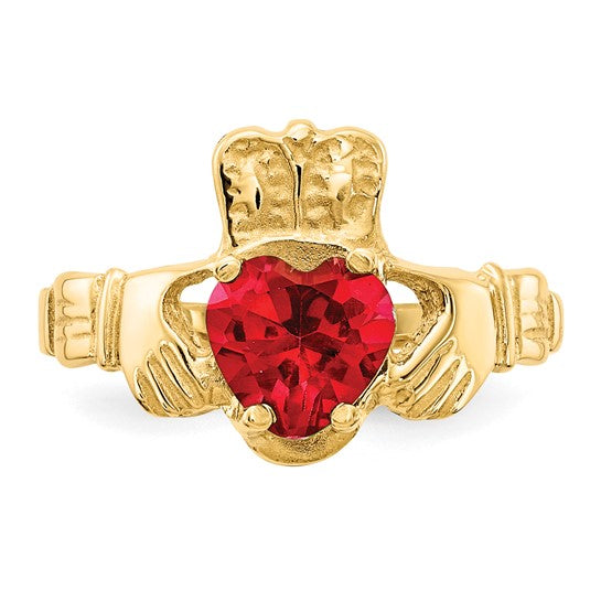 Ruby Claddagh Ring - July - Hannoush Jewelers | Silva Family Franchises