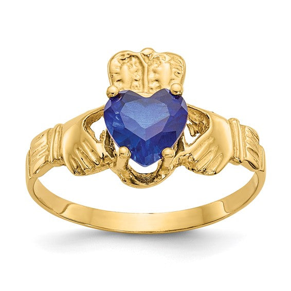 Sapphire Claddagh Ring - September