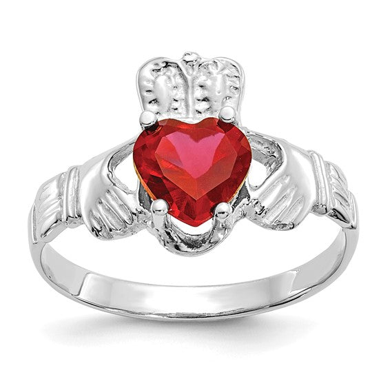 Ruby Claddagh Ring - July - Hannoush Jewelers | Silva Family Franchises
