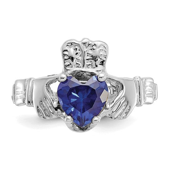 Sapphire Claddagh Ring - September