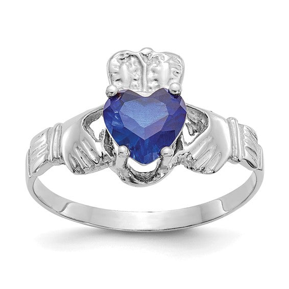 Sapphire Claddagh Ring - September