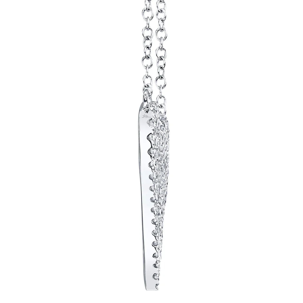 0.21 CT DIAMOND PAVE HEART PENDANT NECKLACE - SC55002004