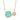 Shy Creation 0.15Ct Diamond & 0.84Ct Composite Turquoise Circle Necklace SC55003194
