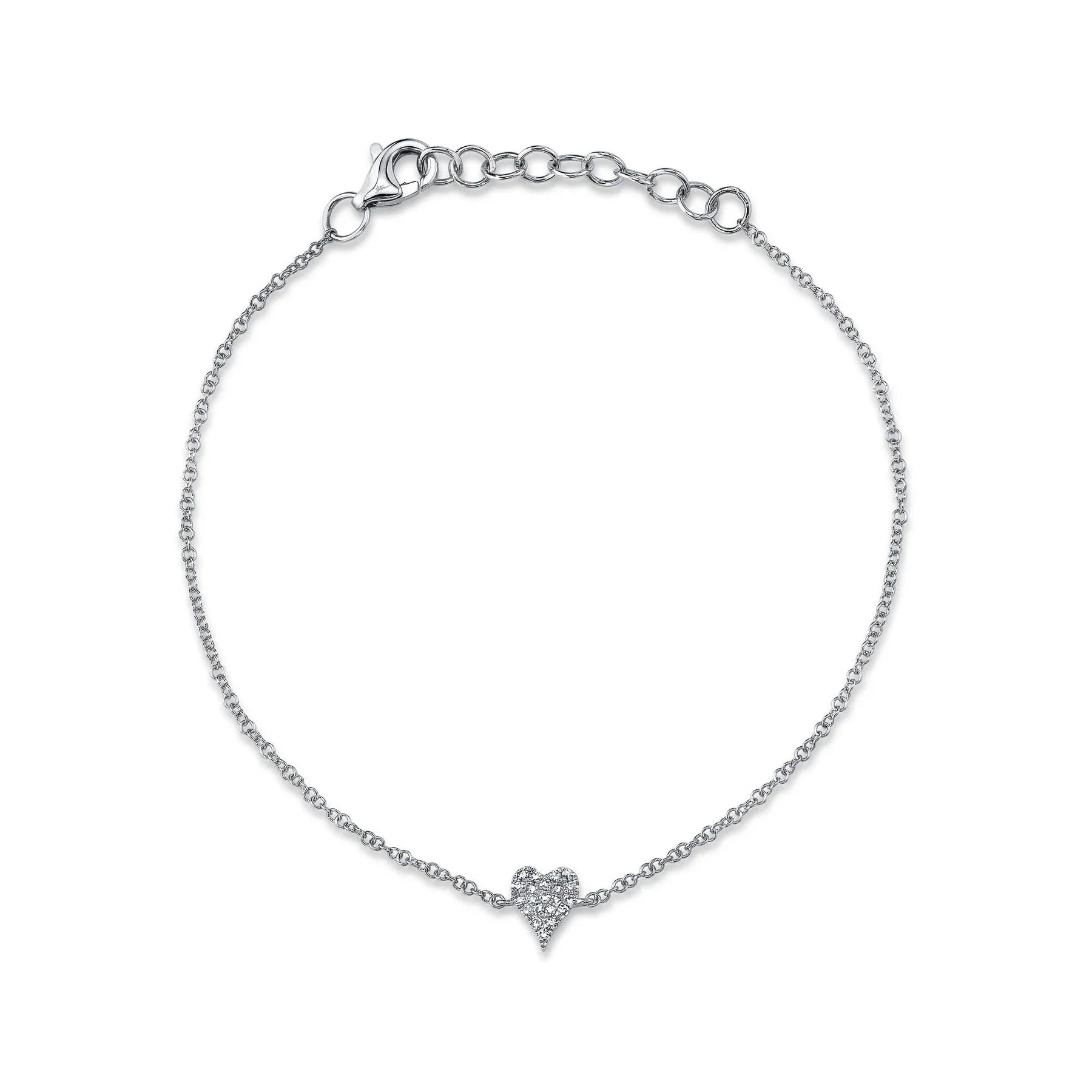 0.05CT DIAMOND PAVE HEART BRACELET - SC55007633