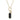 Shy Creation 0.13Ct Diamond & 0.60Ct Black Onyx Dog Tag Necklace SC55024173