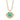 Shy Creation 0.10Ct Diamond & 0.12Ct Composite Turquoise Pave Eye Necklace SC55028614