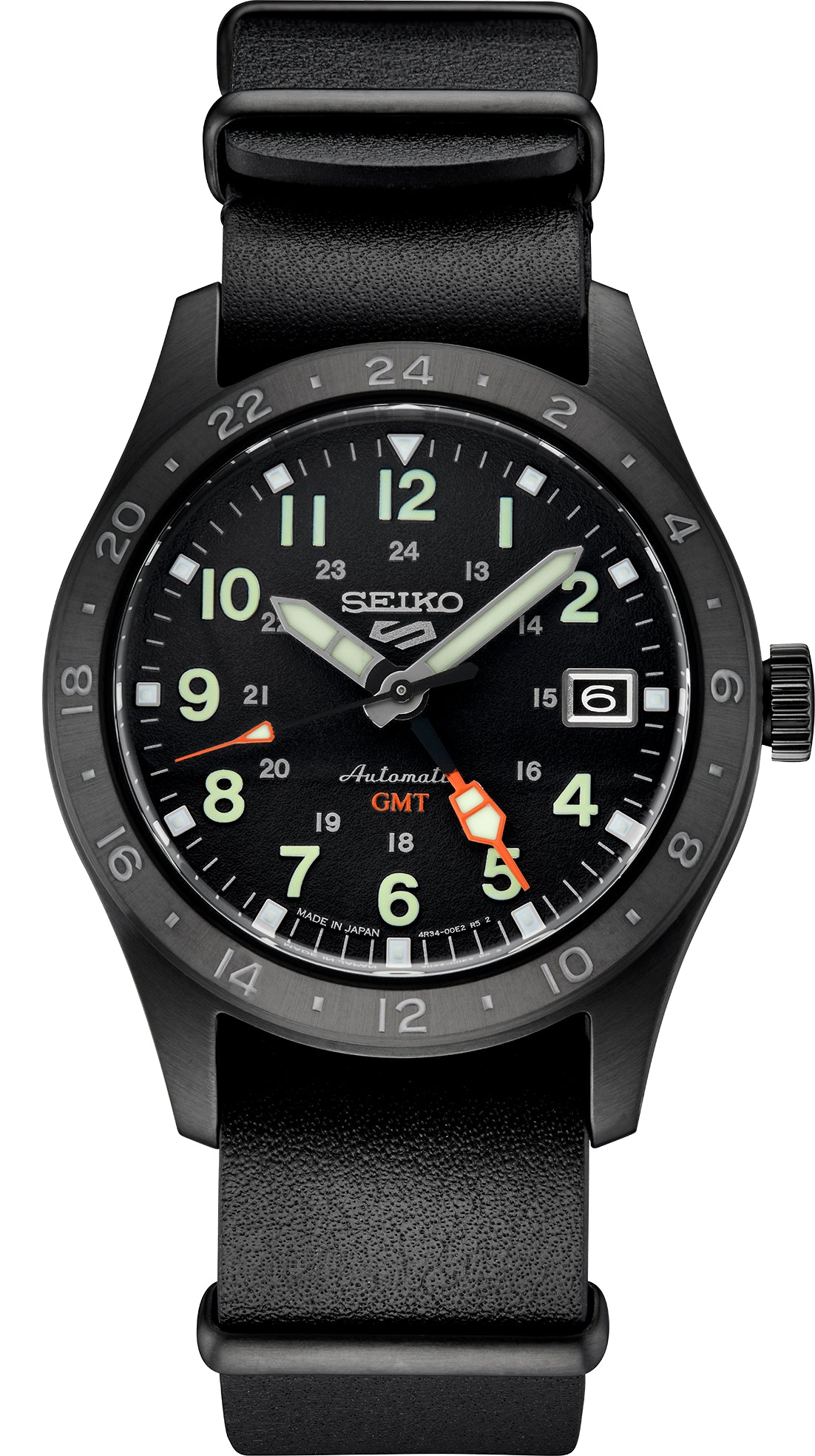 Seiko 5 Sports Field GMT Black Case Automatic SSK025