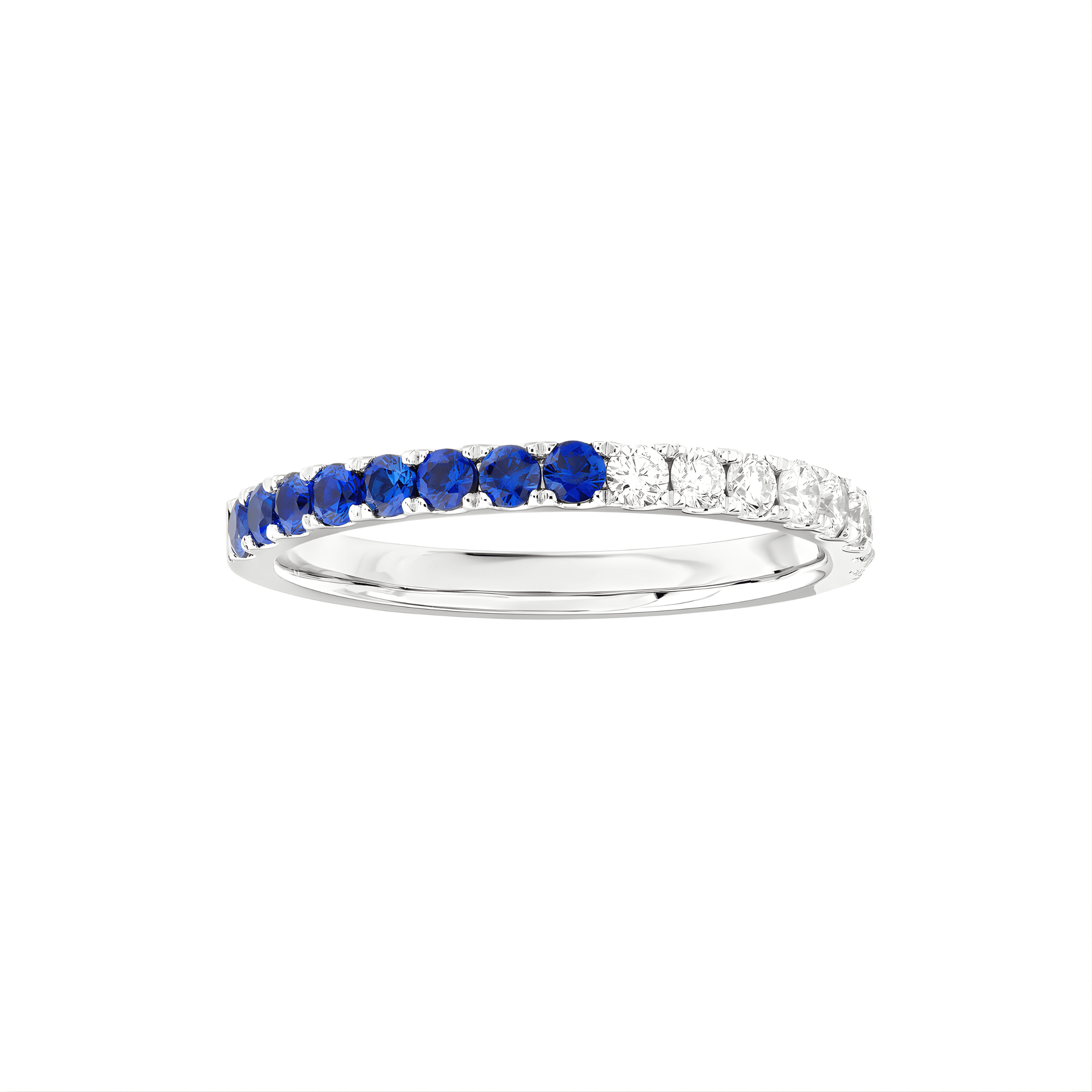 50/50 Sapphire & Diamond Stackable Band