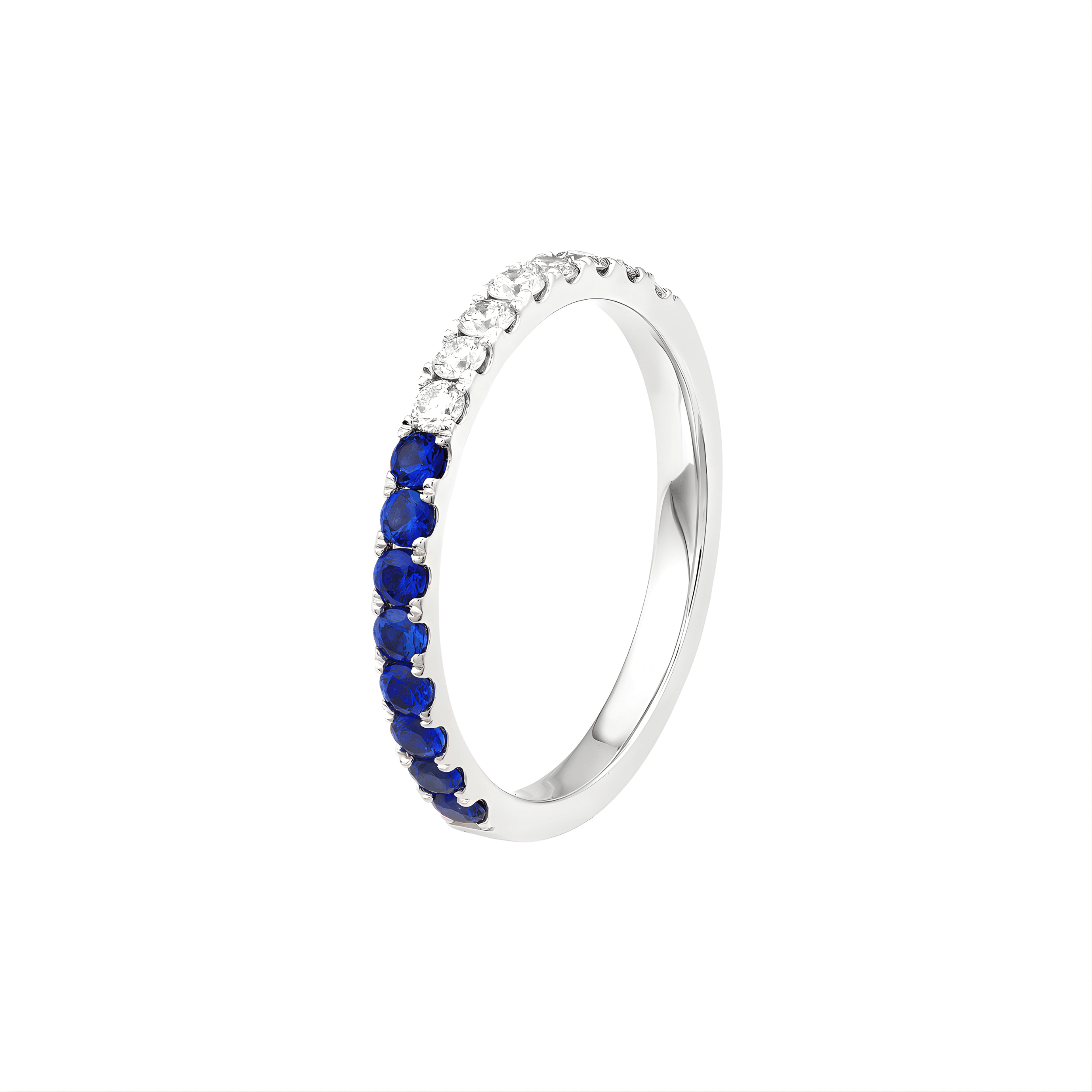 50/50 Sapphire & Diamond Stackable Band