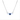 3.5mm Blue Sapphire & 1/5tcw Diamond Bezel Necklace