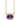 Amethyst & .15ct Diamond Halo Pendant