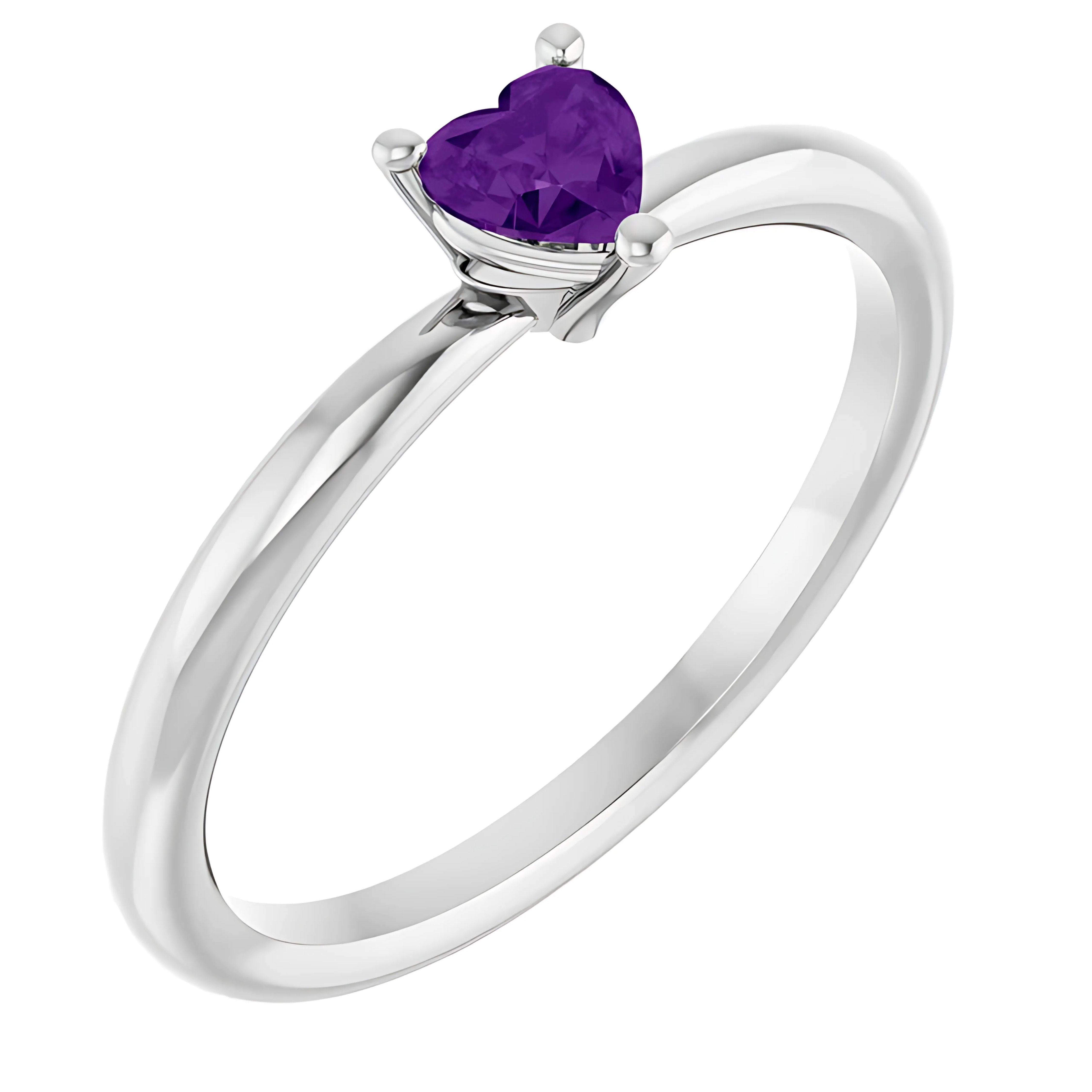 Heart Shaped Amethyst ring