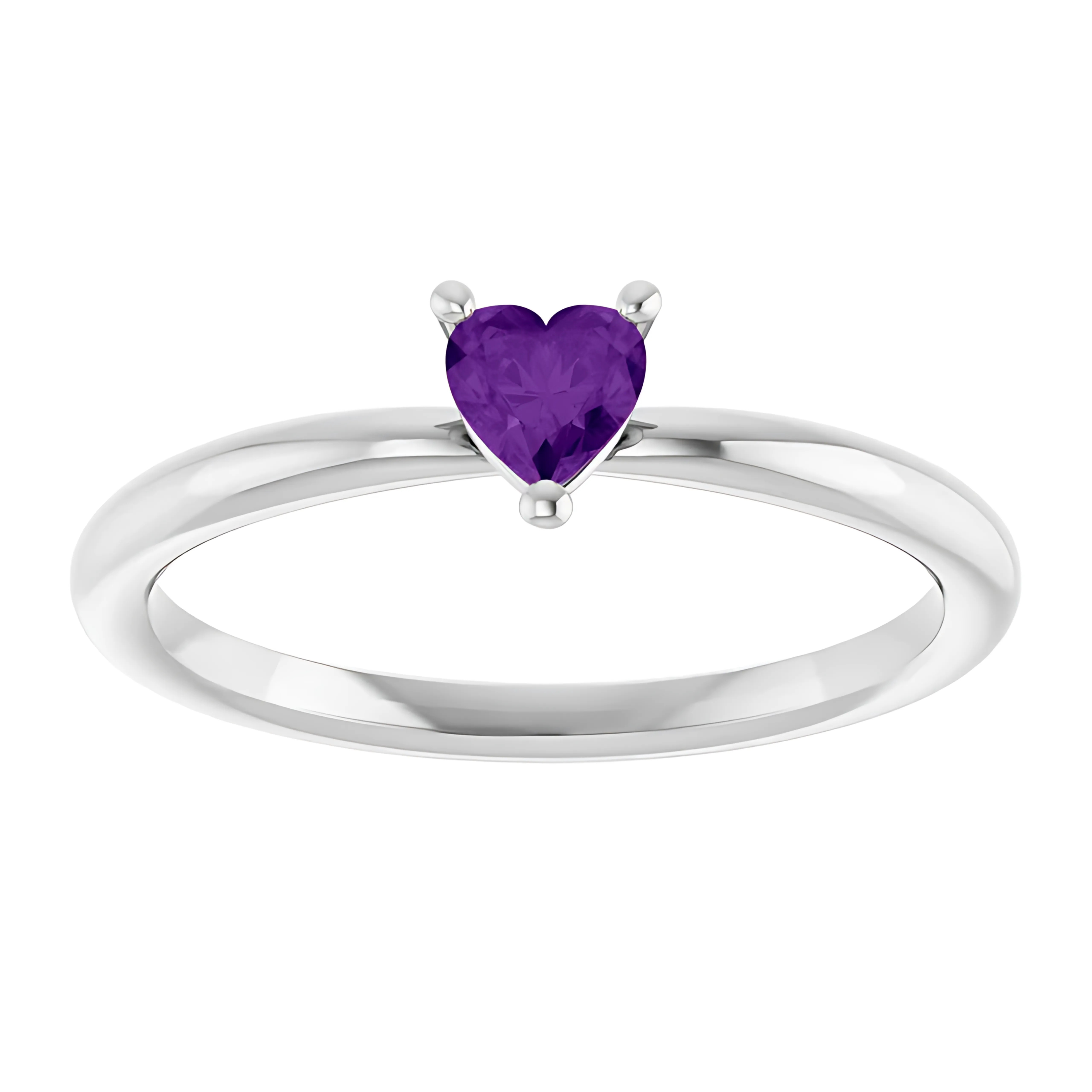 Heart Shaped Amethyst ring