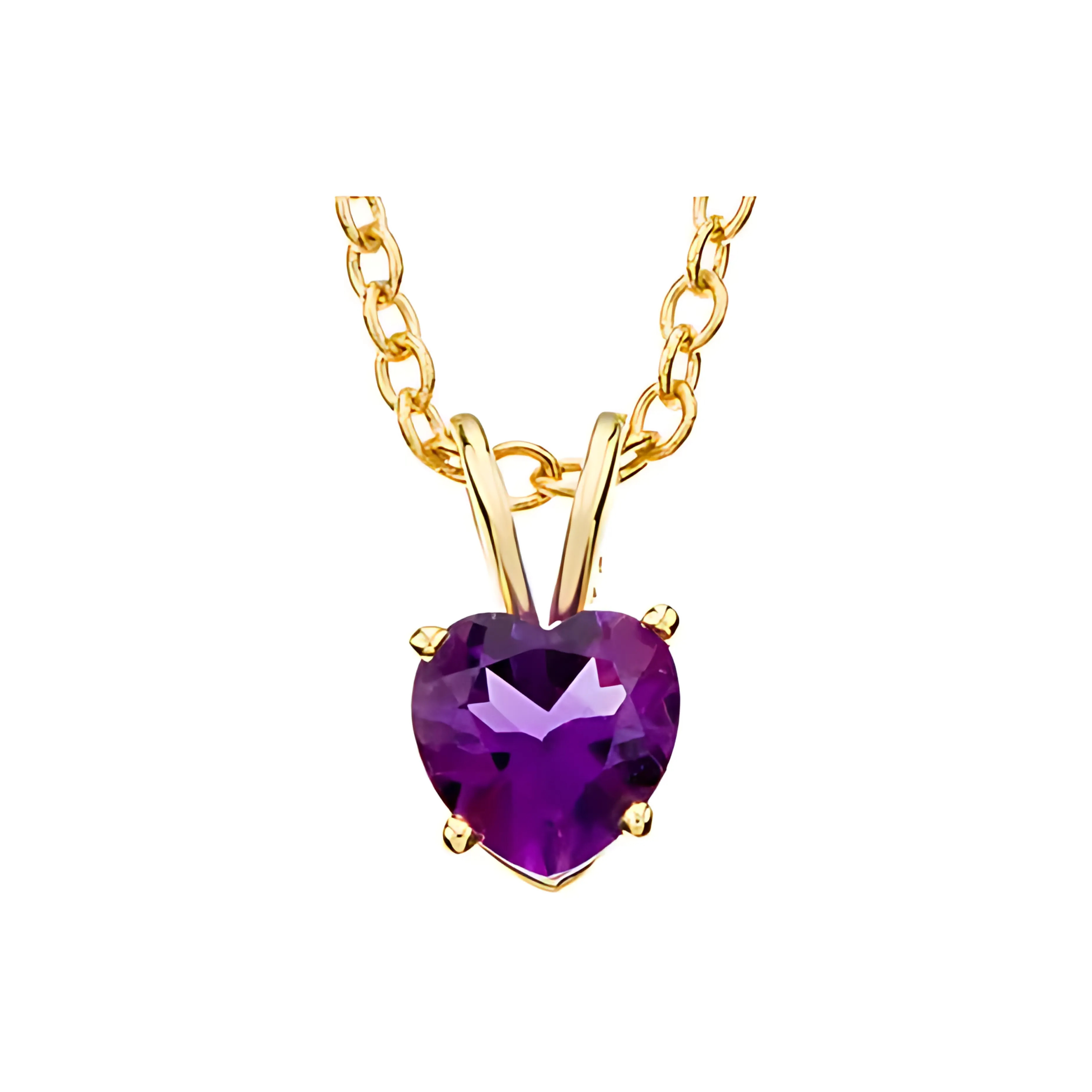 Heart Shaped Amethyst Pendant