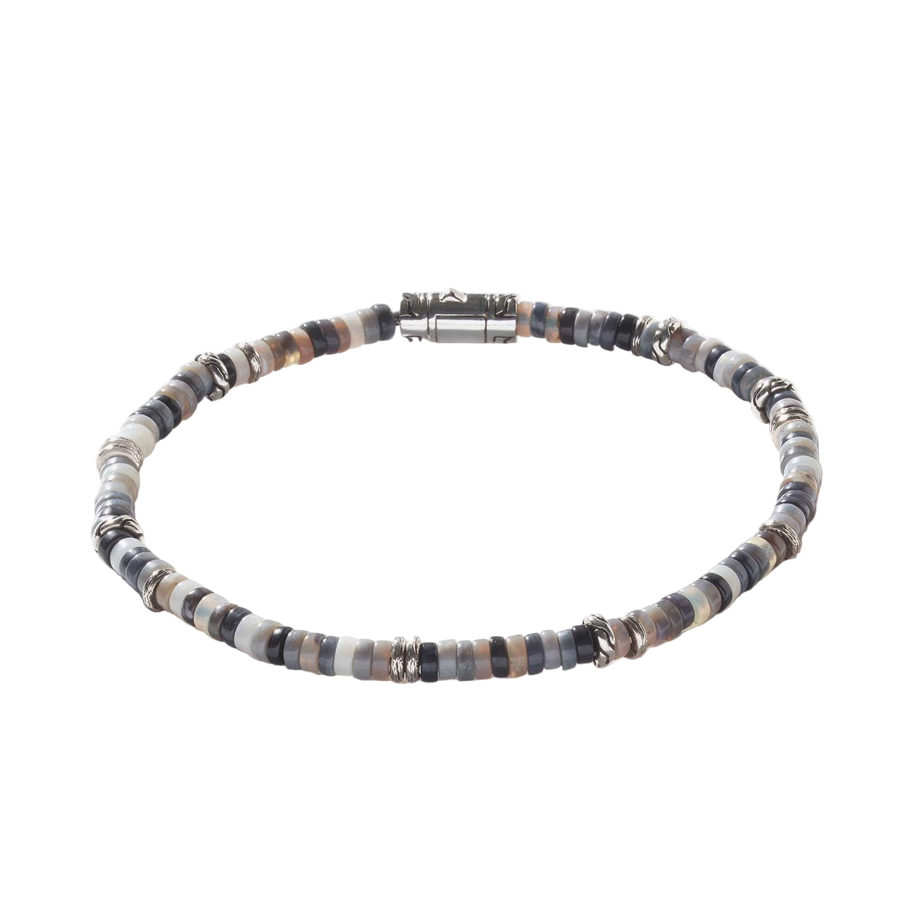 John Hardy Heishi Bracelet, Sterling Silver, Hardstones