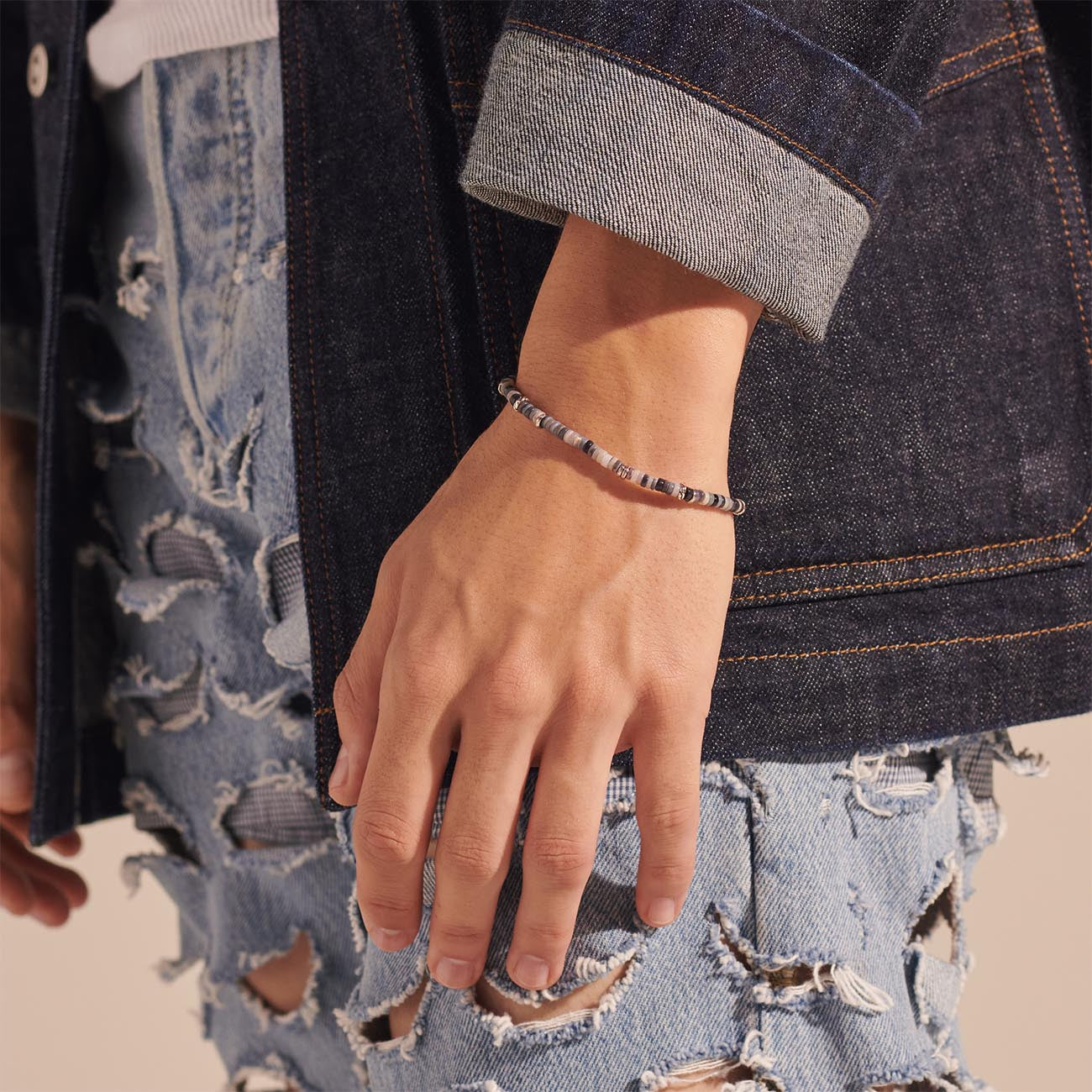 John Hardy Heishi Bracelet, Sterling Silver, Hardstones