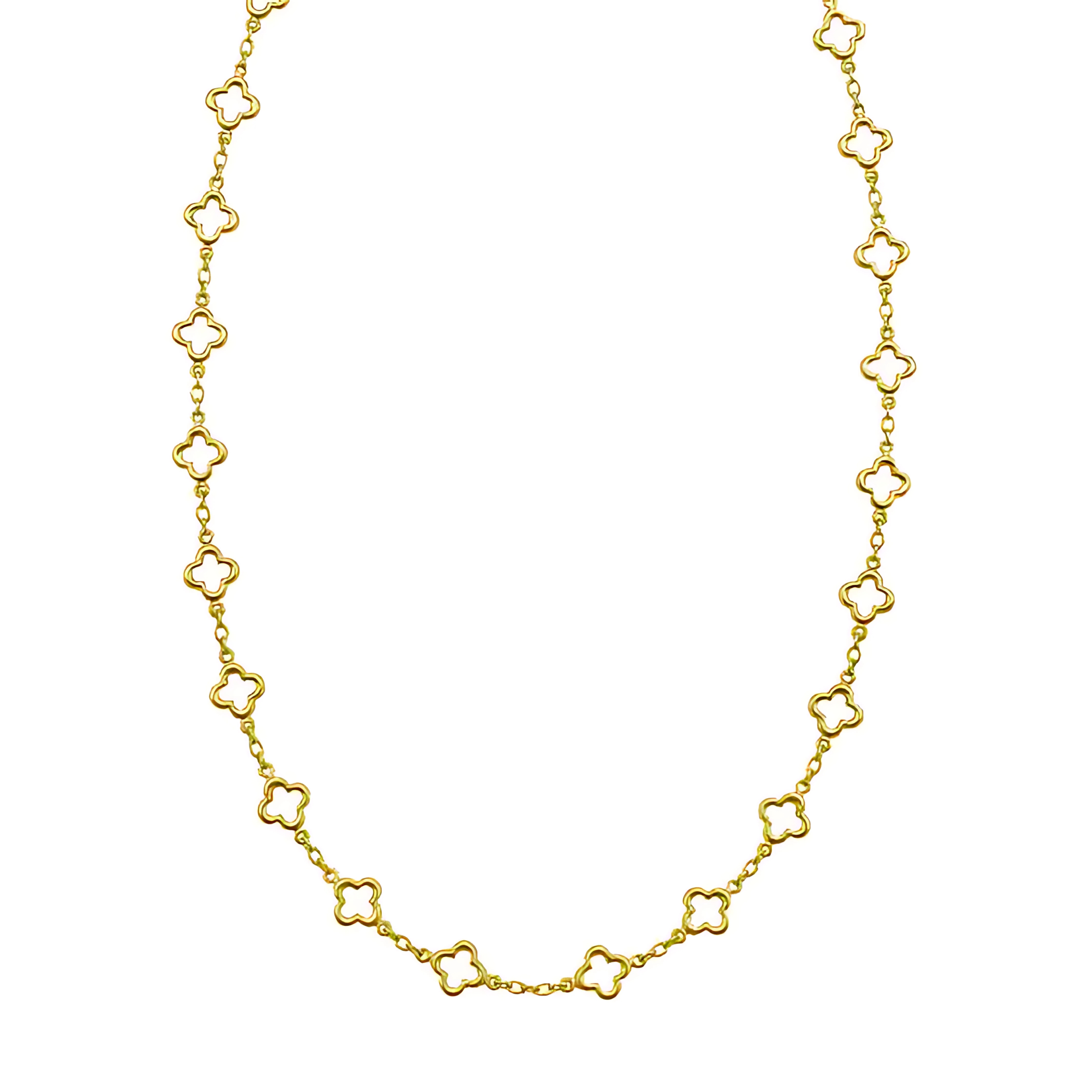 14K Clover Link Necklace