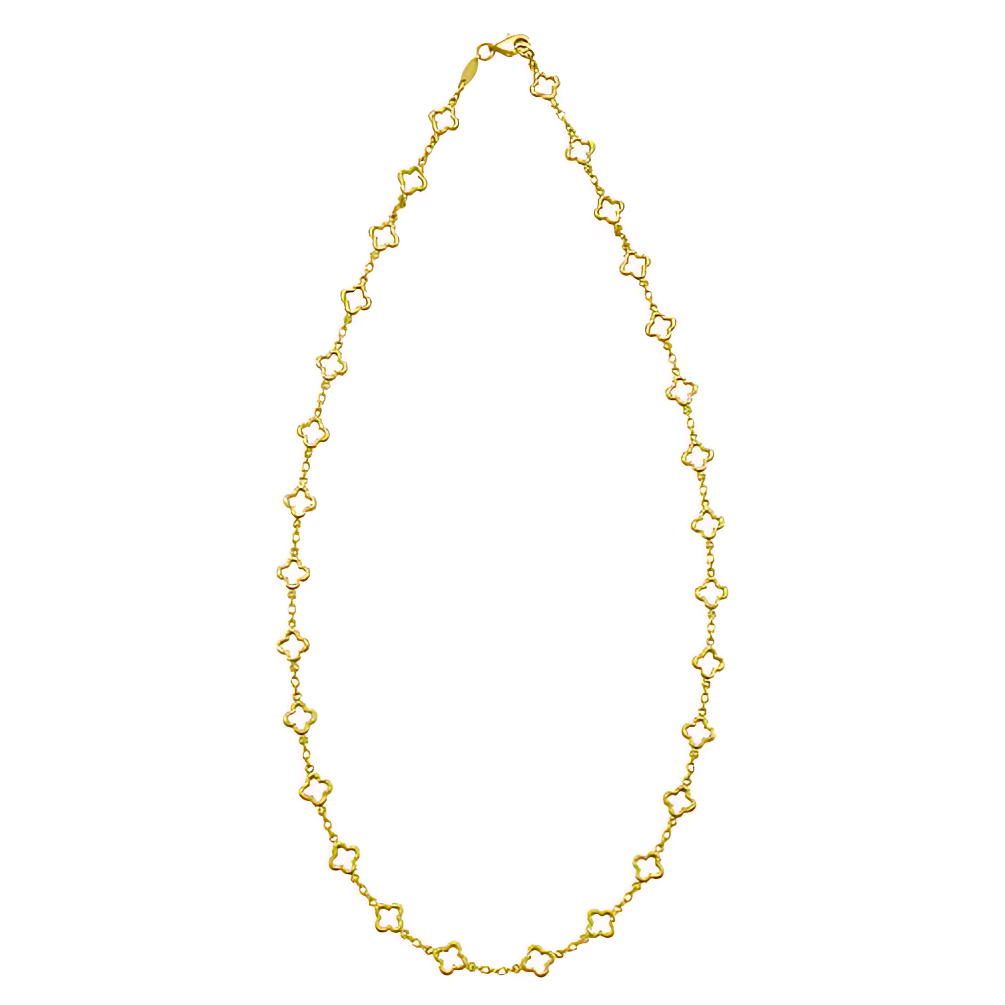 14K Clover Link Necklace