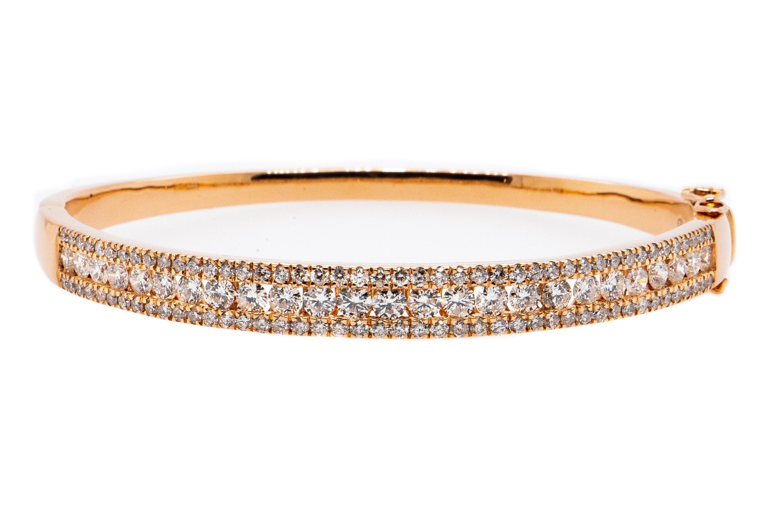 14 Karat 4.00ct Multi Row Bangle