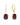 Garnet Diamond Halo Hoop Earrings