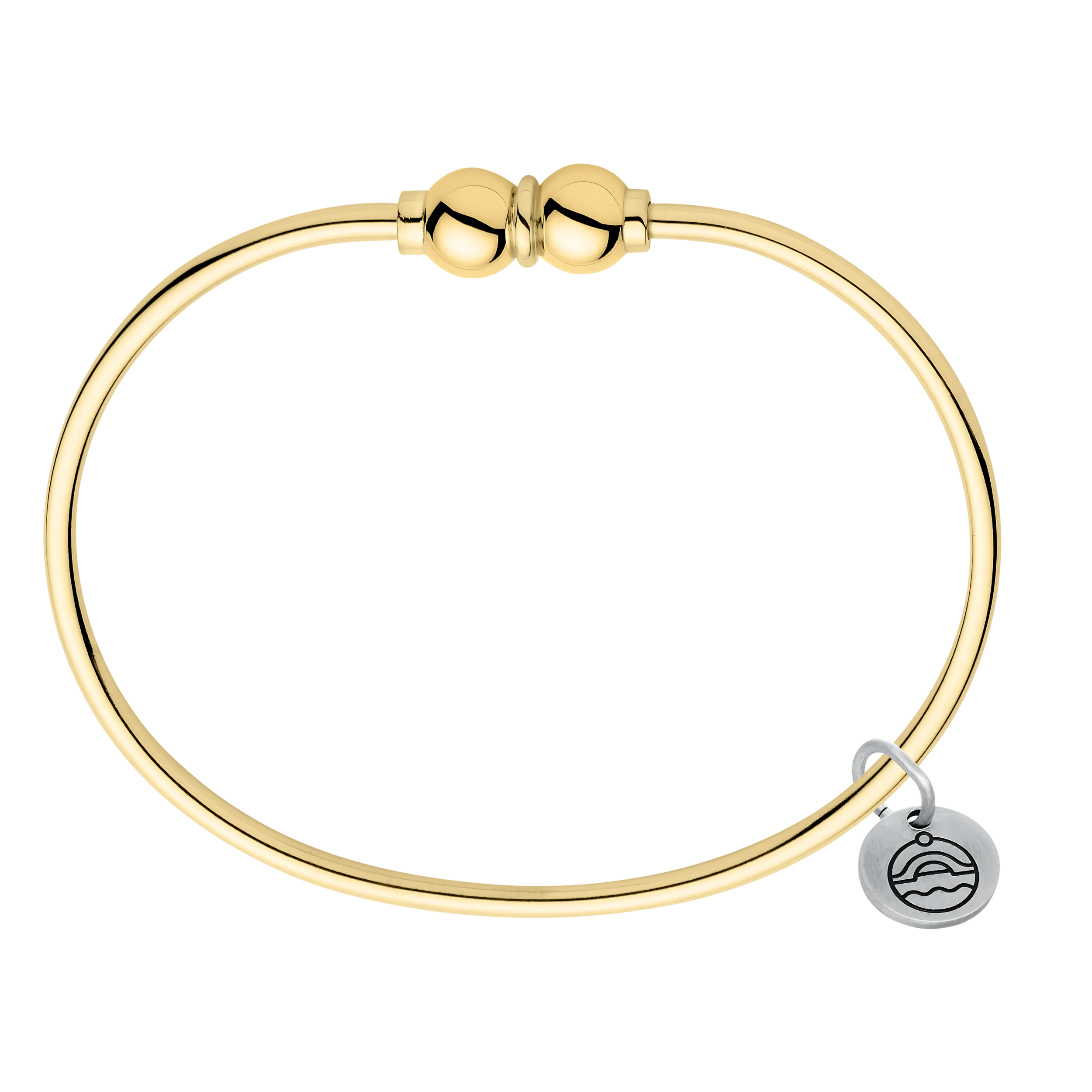 Cape Cod Gold Double Ball Bangle Bracelet