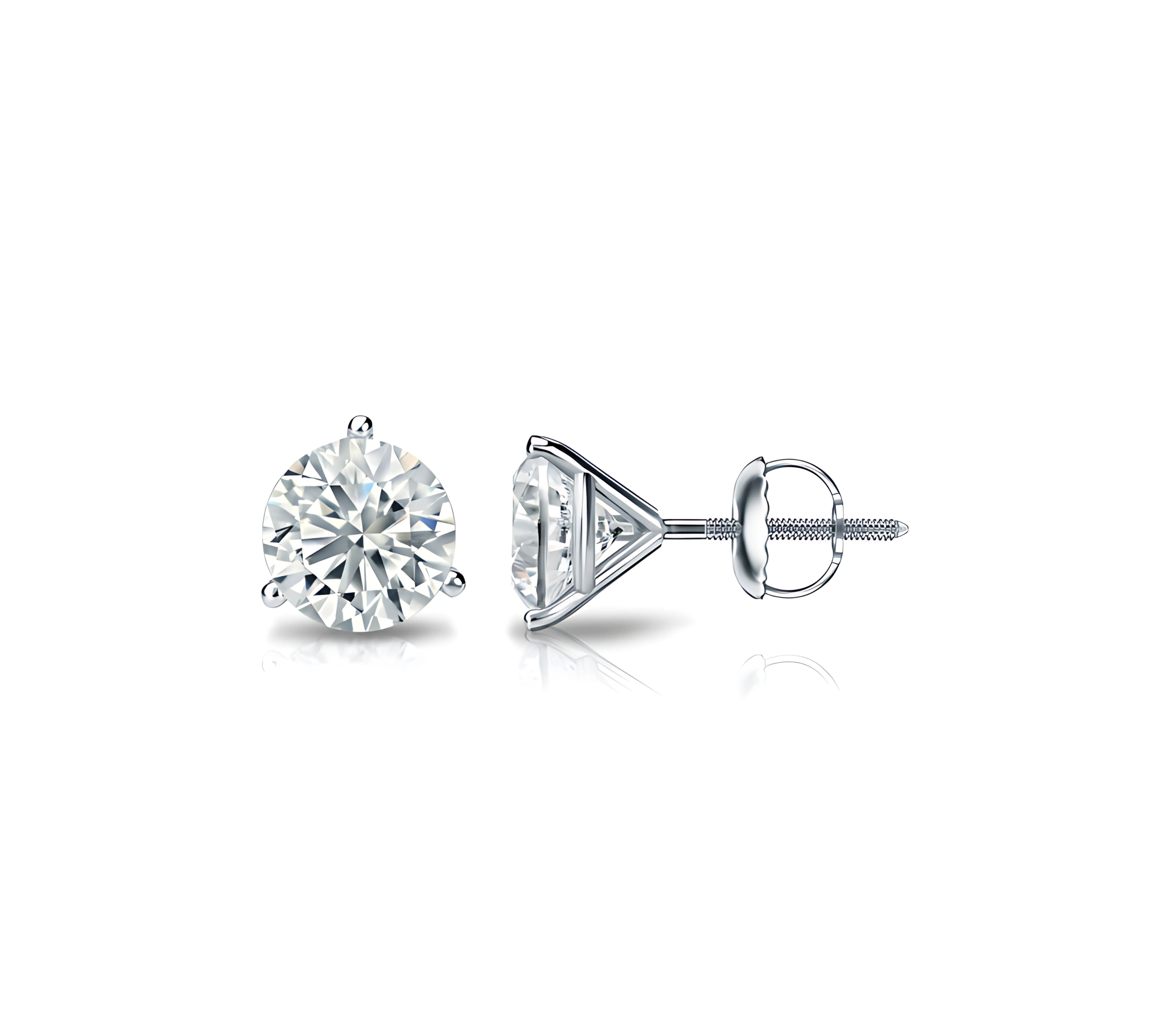 Round Diamond Martini Studs