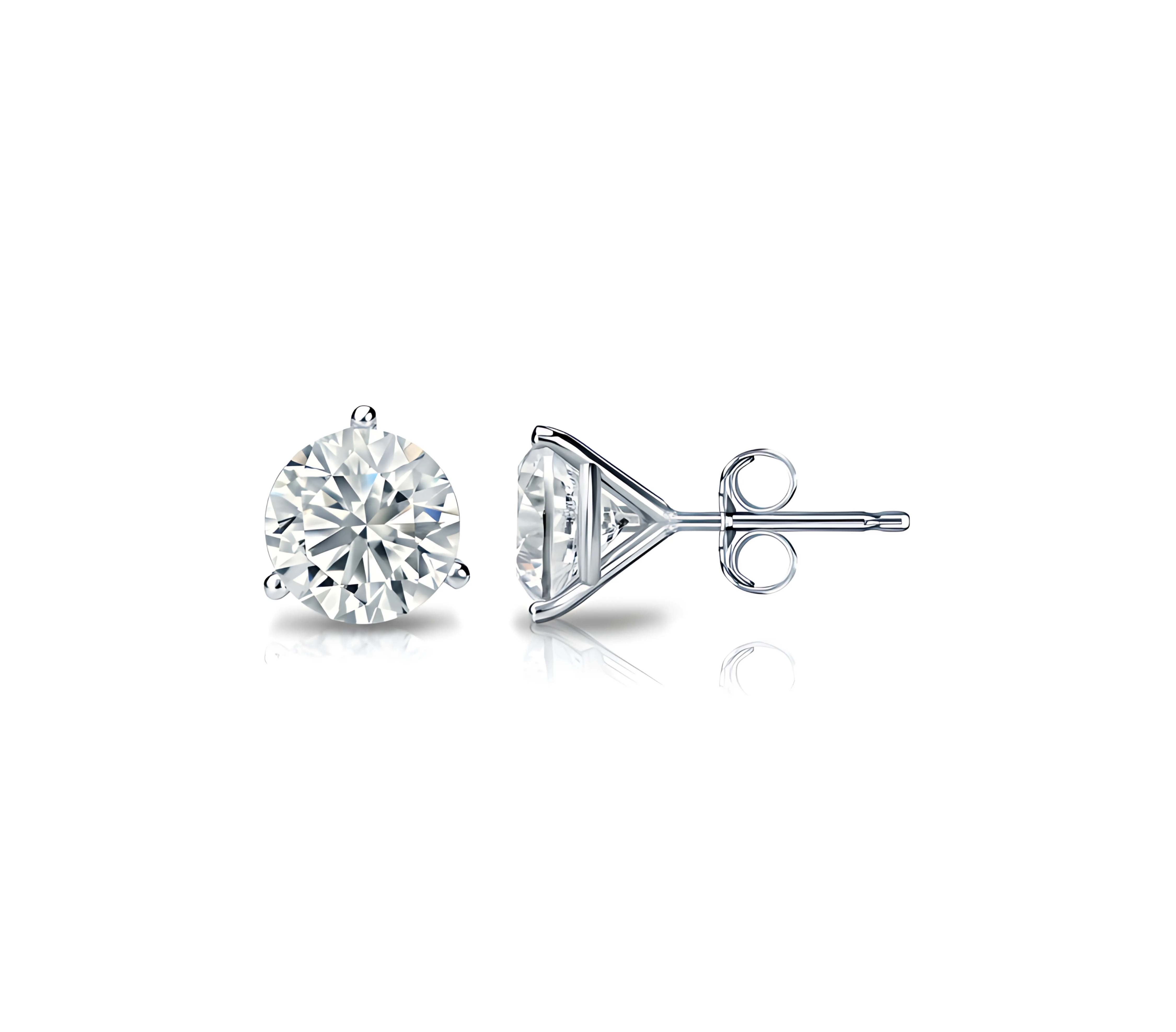 Round Diamond Martini Studs