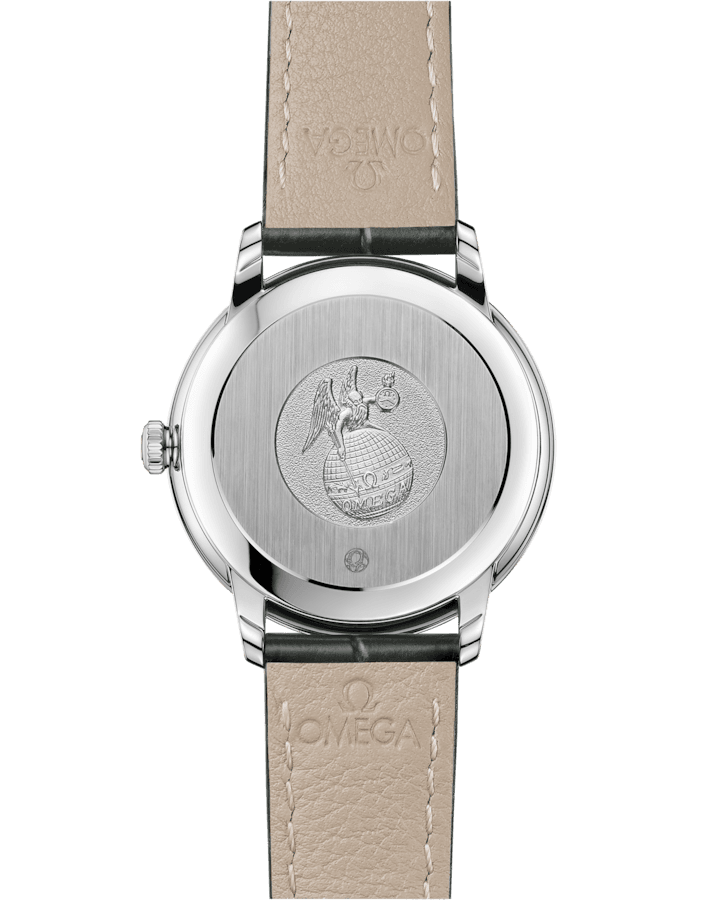 Omega De Ville Prestige 32.7 mm, steel on leather strap Self Winding Watch 424.13.33.20.52.002