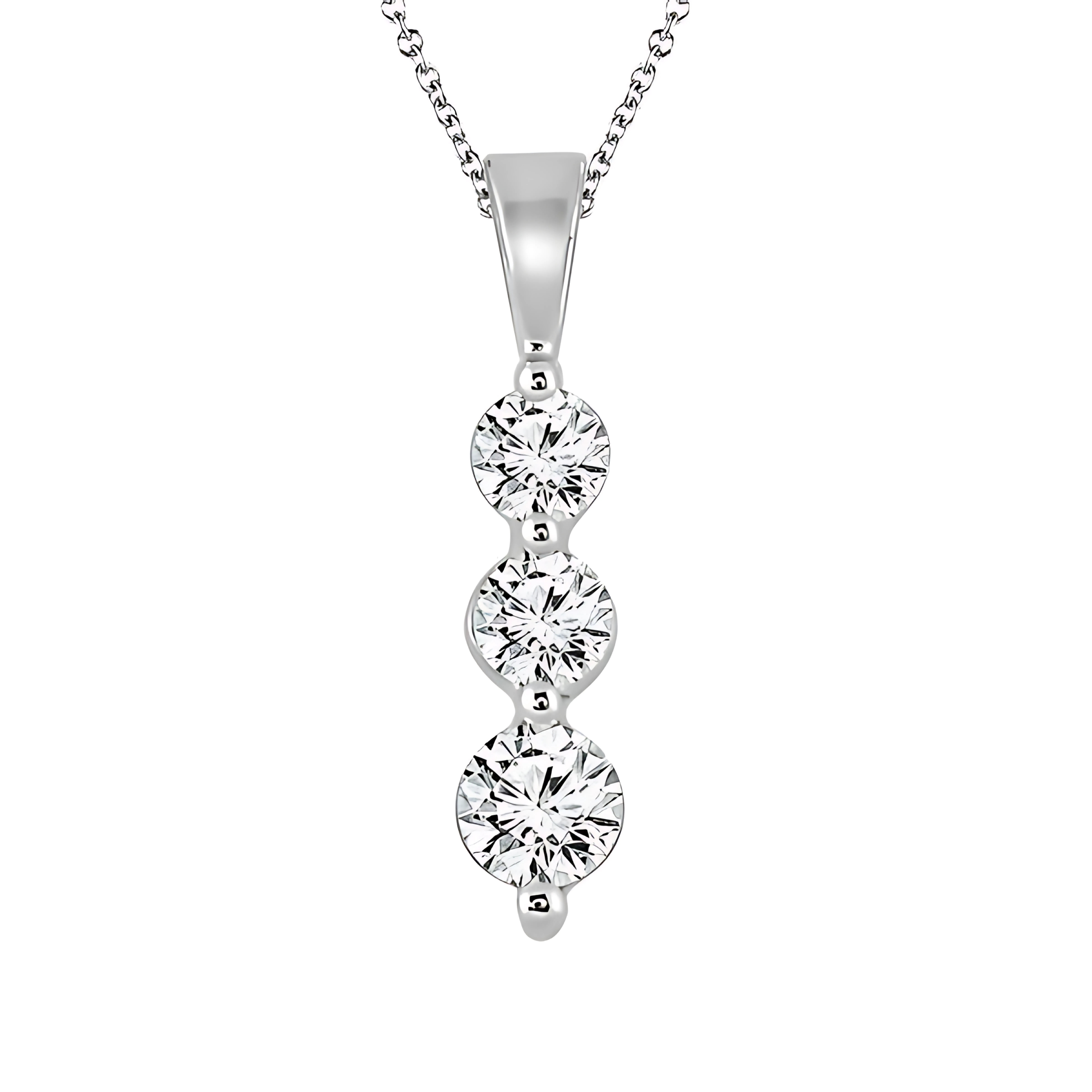 Diamond Three Stone Pendant