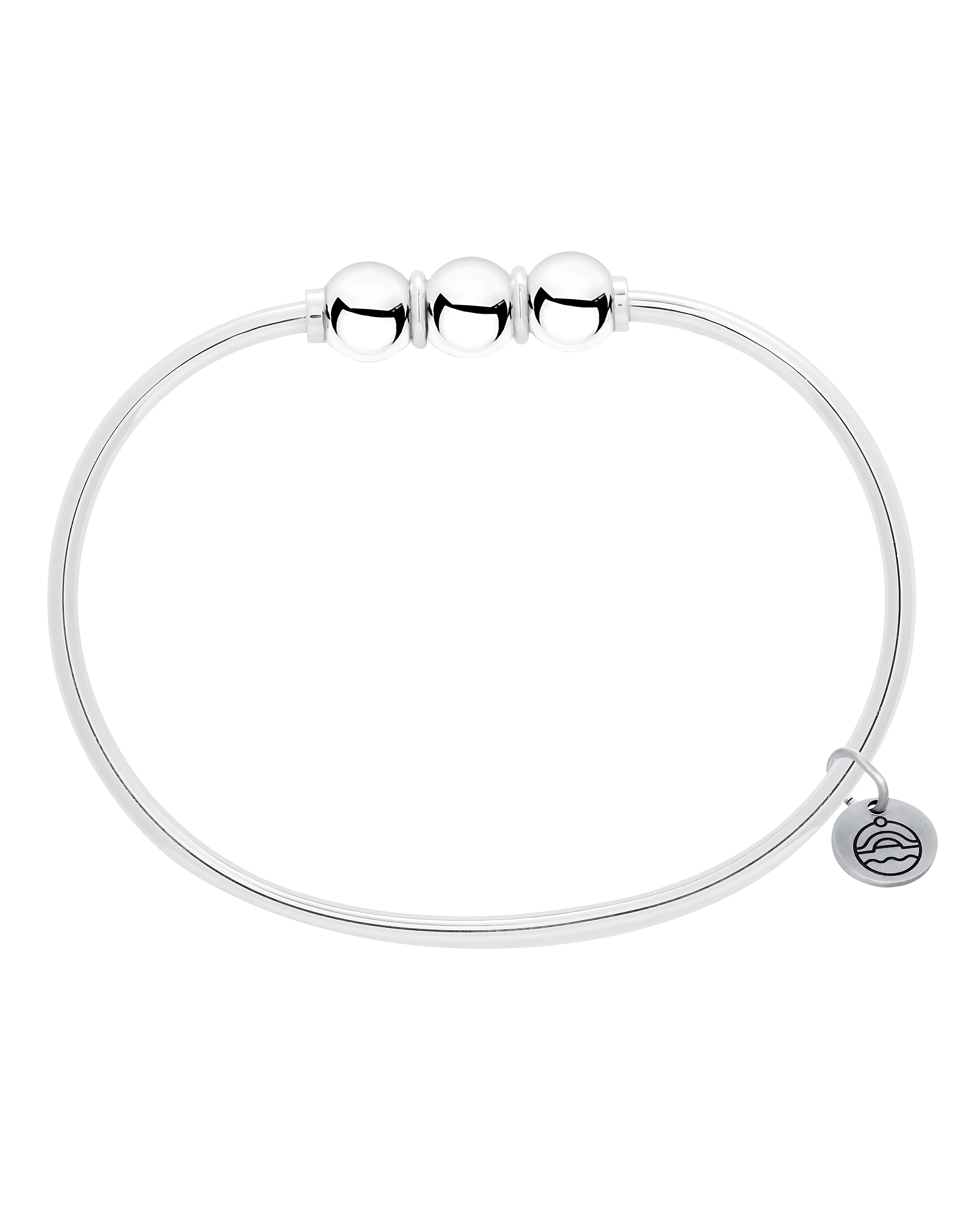 Cape Cod Sterling Silver Three Ball Bangle Bracelet