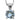 Round Aquamarine solitaire pendant