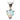 Heart shaped Opal and Diamond pendant