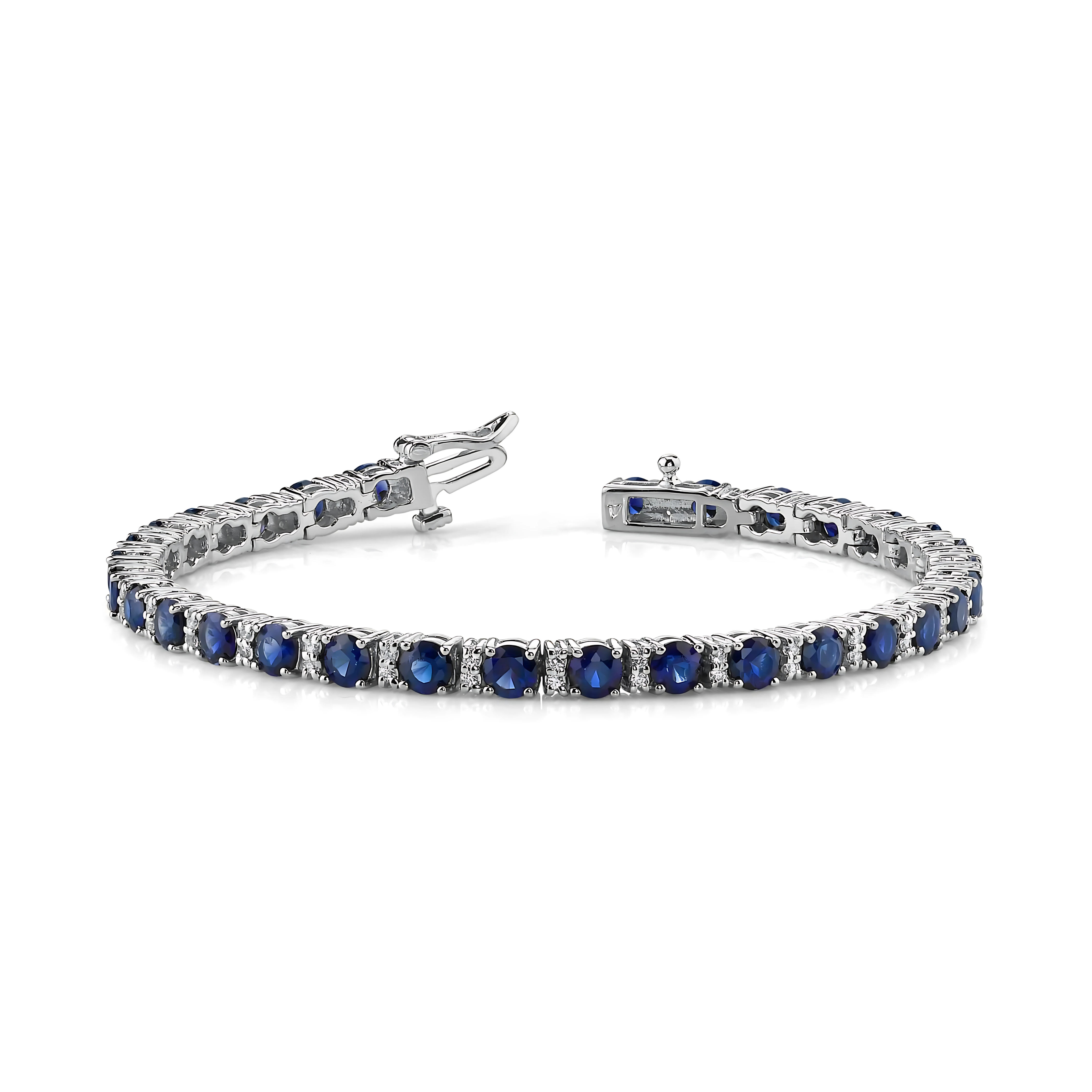 Sapphire & Diamond Tennis Bracelet