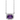 Amethyst & .15ct Diamond Halo Pendant